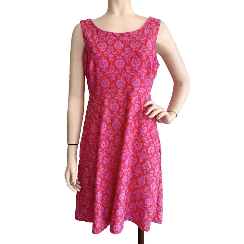 JUDE CONNALLY Dress Pink Printed Pullover Stretch Sundress Size M